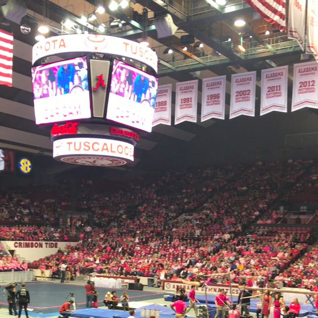 GOT THE FEELING: ALABAMA GYMNASTICS UPSETS FLORIDA IN POWER OF PINK