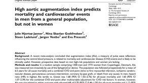 34. High aortic augmentation index predicts mortality and cardiovascular events in men 