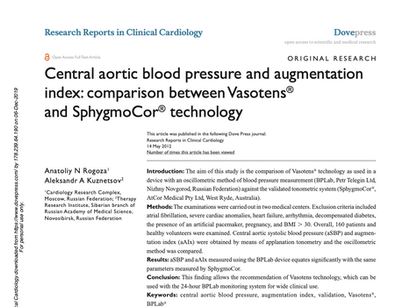 9. Central aortic blood pressure and augmentation index
