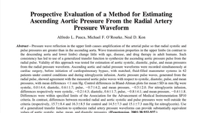 29. Prospective evaluation of a method for estimating ascending aortic pressure 