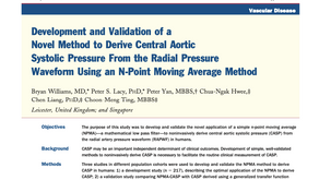 8. Development and validation of a novel method to derive central aortic systolic pressure