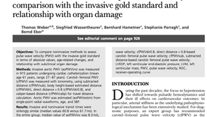 31. Noninvasive methods to assess pulse wave velocity: comparison with the invasive gold standard 