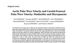 12.Aortic pulse wave velocity and carotid-femoral pulse wave velocity:similarities and discrepancies