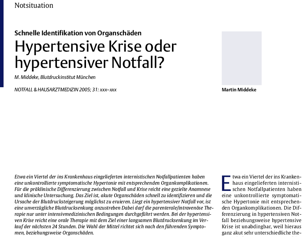 HYPERTENSIVE KRISE SYMPTOME URSACHEN THERAPIE visual data 3