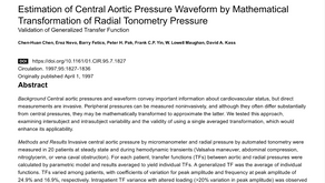 28. Estimation of central aortic pressure waveform by mathematical transformation
