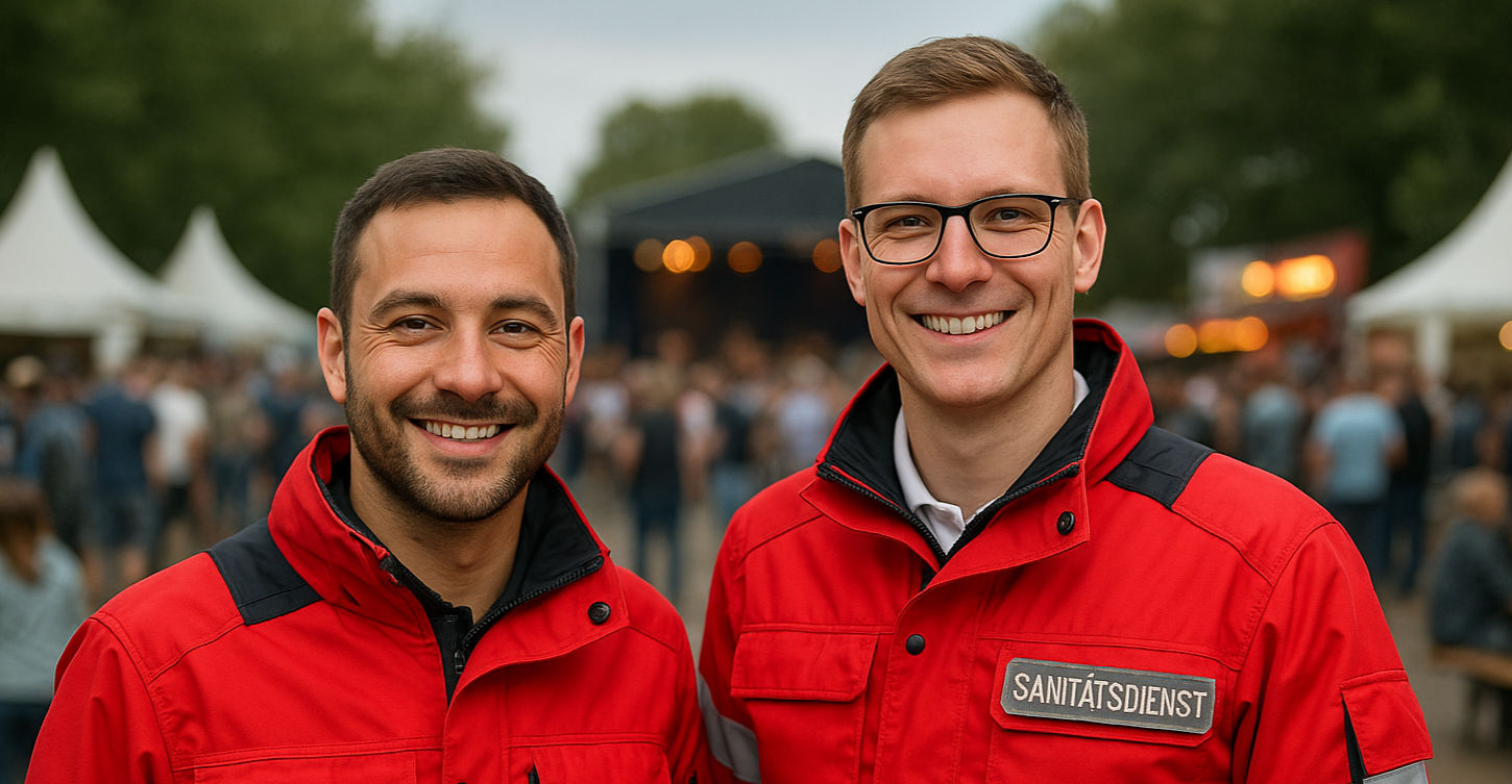 Unser Sanitätshelfer in einer Veranstaltung