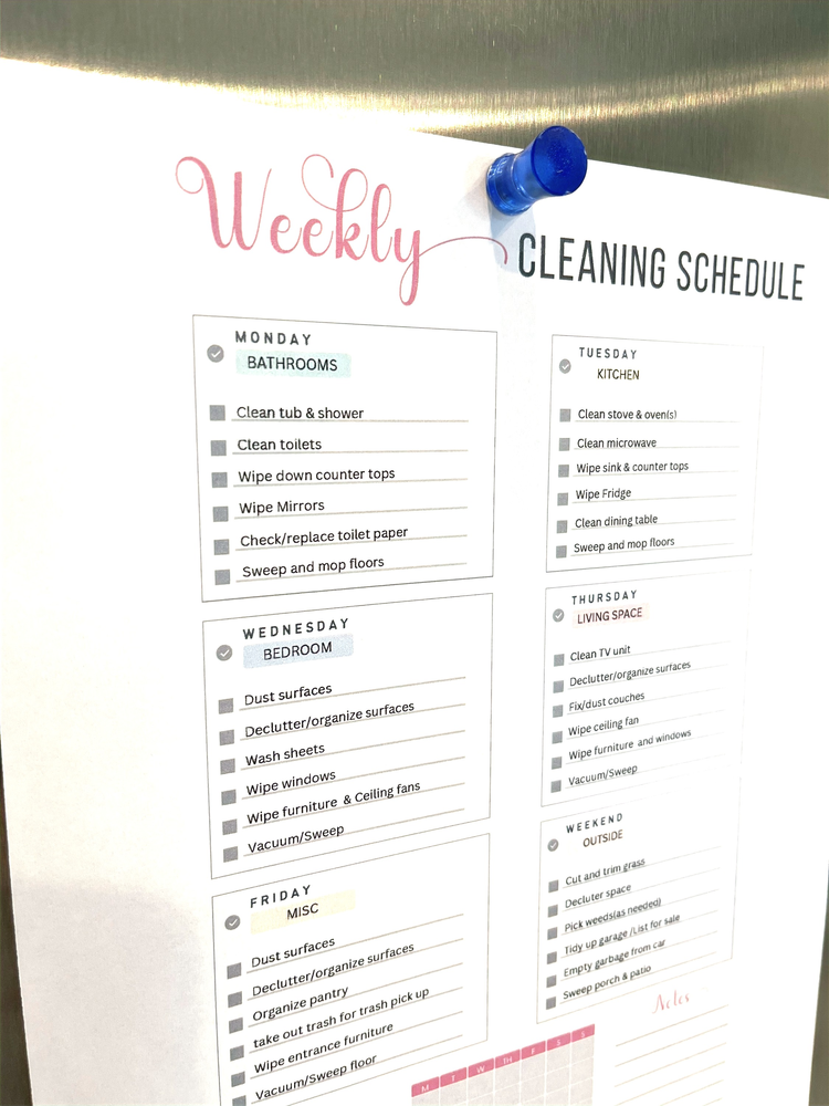 Stay at home mom schedule