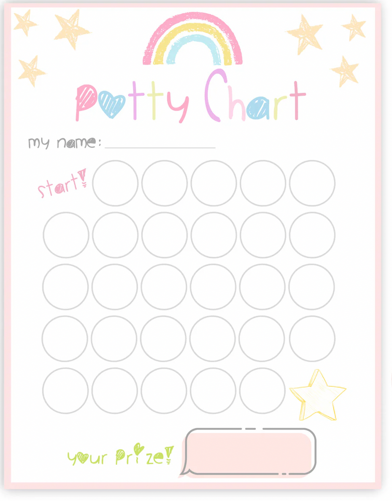 rainbow potty training chart