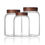 Thumbnail: Elegant Clear Glass Jars with Dark Bamboolass Jars With Bamboo Lids For Storage