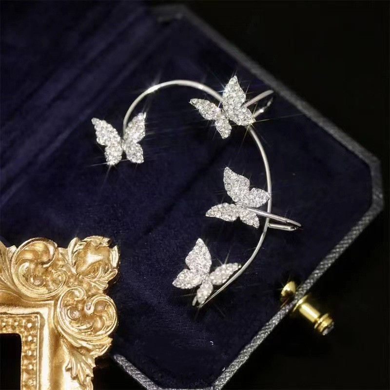 Thumbnail: Fashion Earring Butterfly Ear Clip And Ear Hook