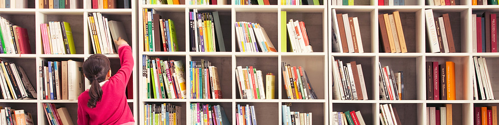 Girl with Bookshelves