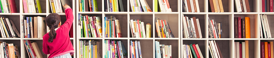 Girl with Bookshelves