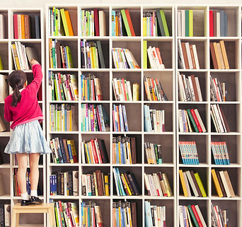 Girl Reaching Books