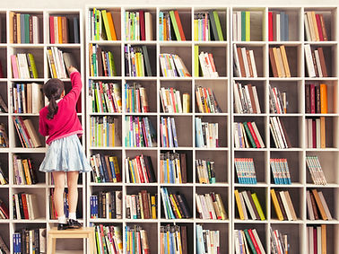 Girl Reaching Books