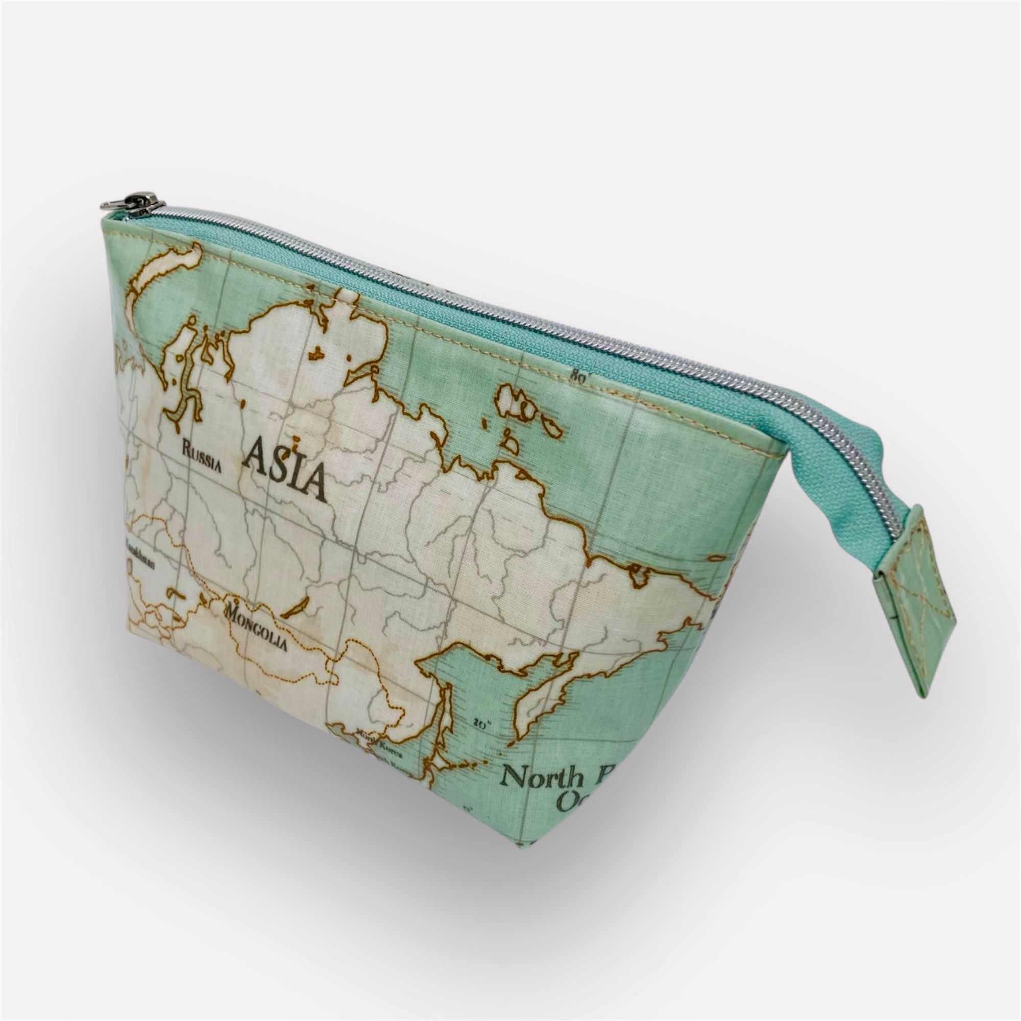 Necessaire JOE, Landkarte, Türkis