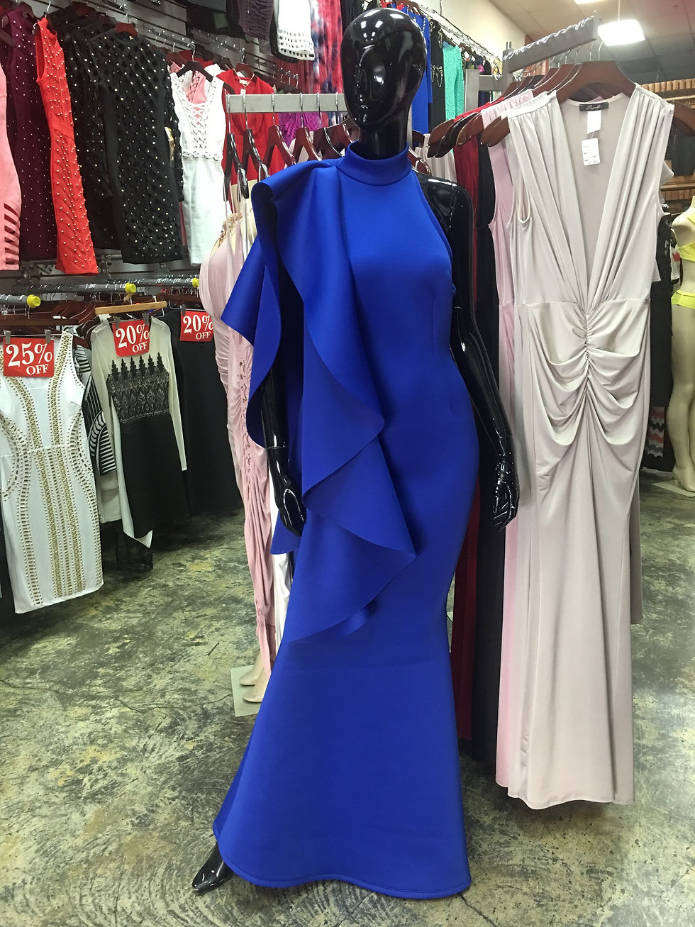 Thumbnail: Long Gown Ruffle Sleeve