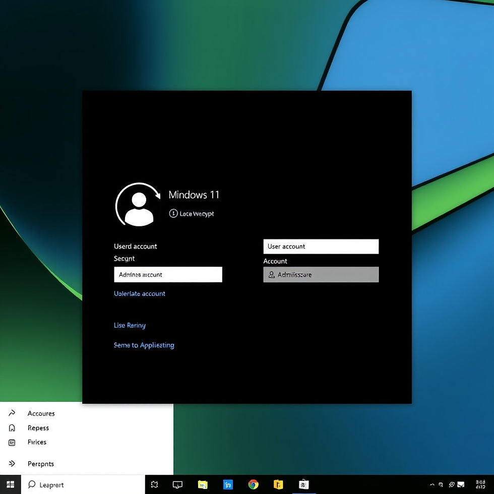 Windows 11 login page showing administrator and user accounts