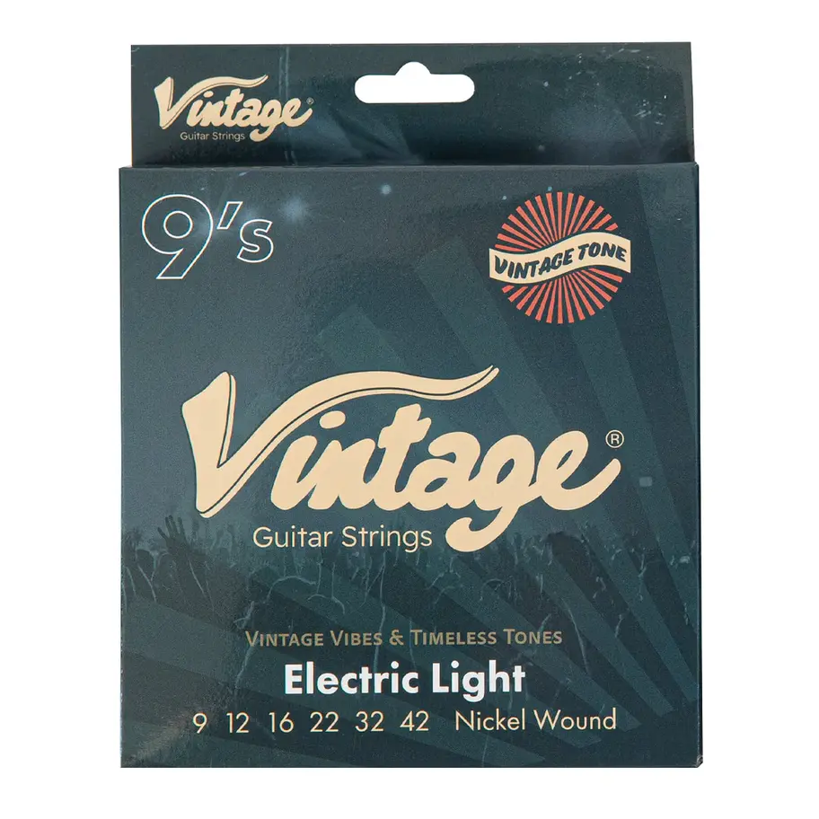 Vintage electric guitar strings package, 9's, Nickel Wound, Vintage Tone, Spider Music Ltd.