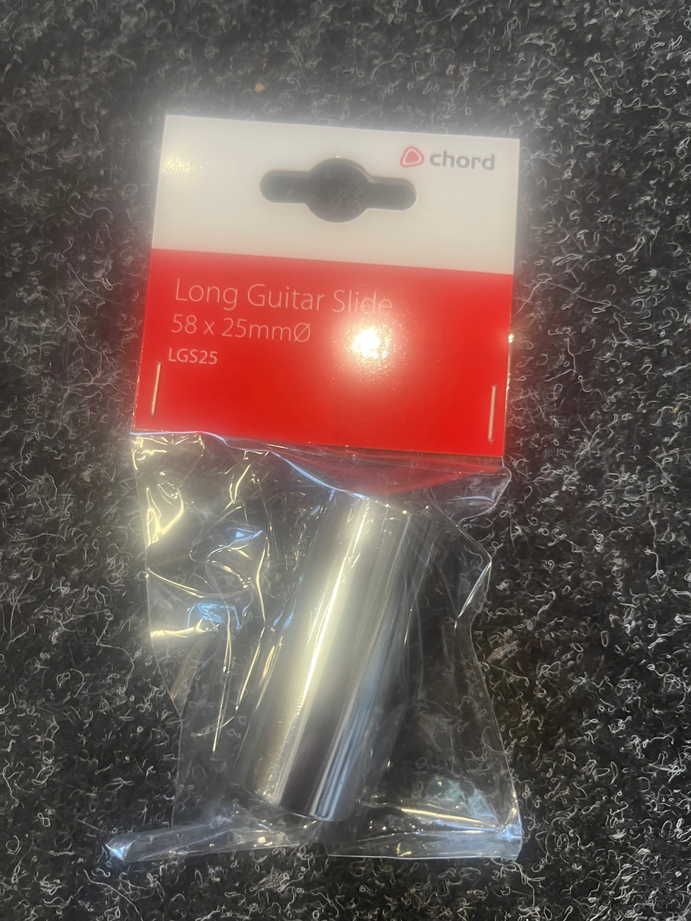 Chord Long Guitar Slide, 58 x 25mm, LG525, with EB .010 PLAIN BALLEND SINGLE STRING.