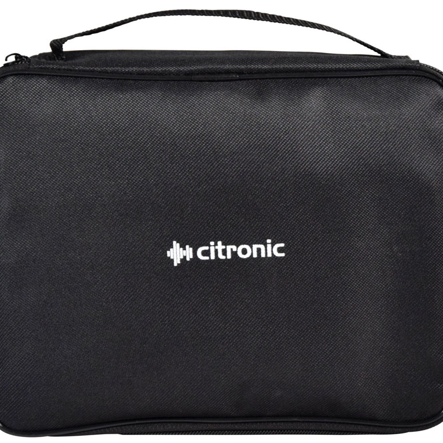 Black Citronic bag with handle and logo against a plain background.