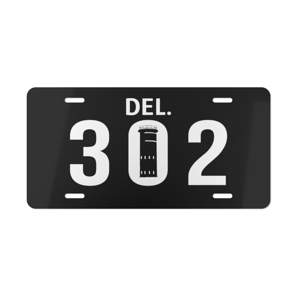 302 Black Tag Front License Plate