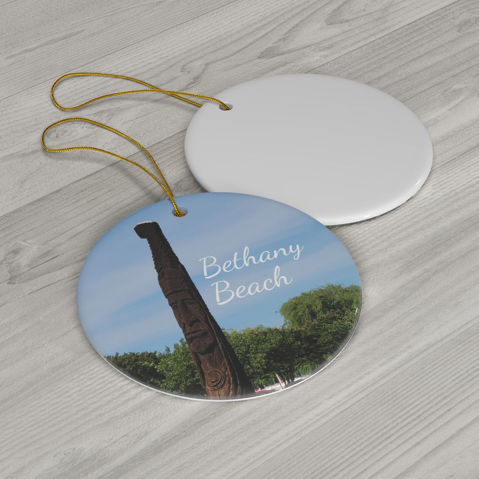 Thumbnail: Round Ceramic Ornaments (Bethany Beach)