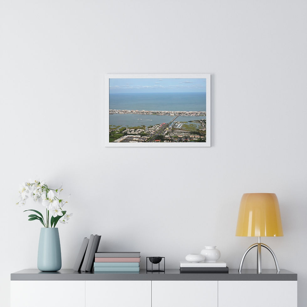 Thumbnail: Premium Framed OCMD Aerial Photo "Entering the Town"