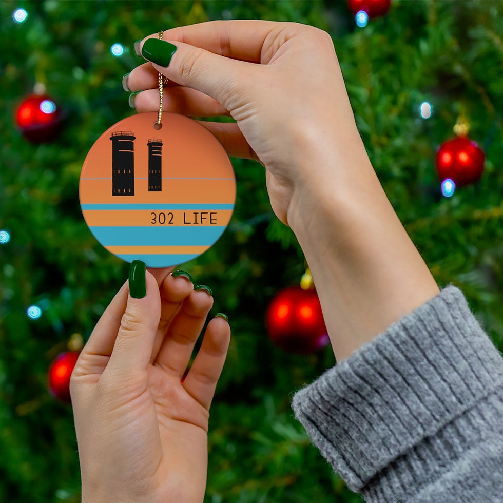 Thumbnail: Round Ceramic Ornaments (Tower Sun Design)