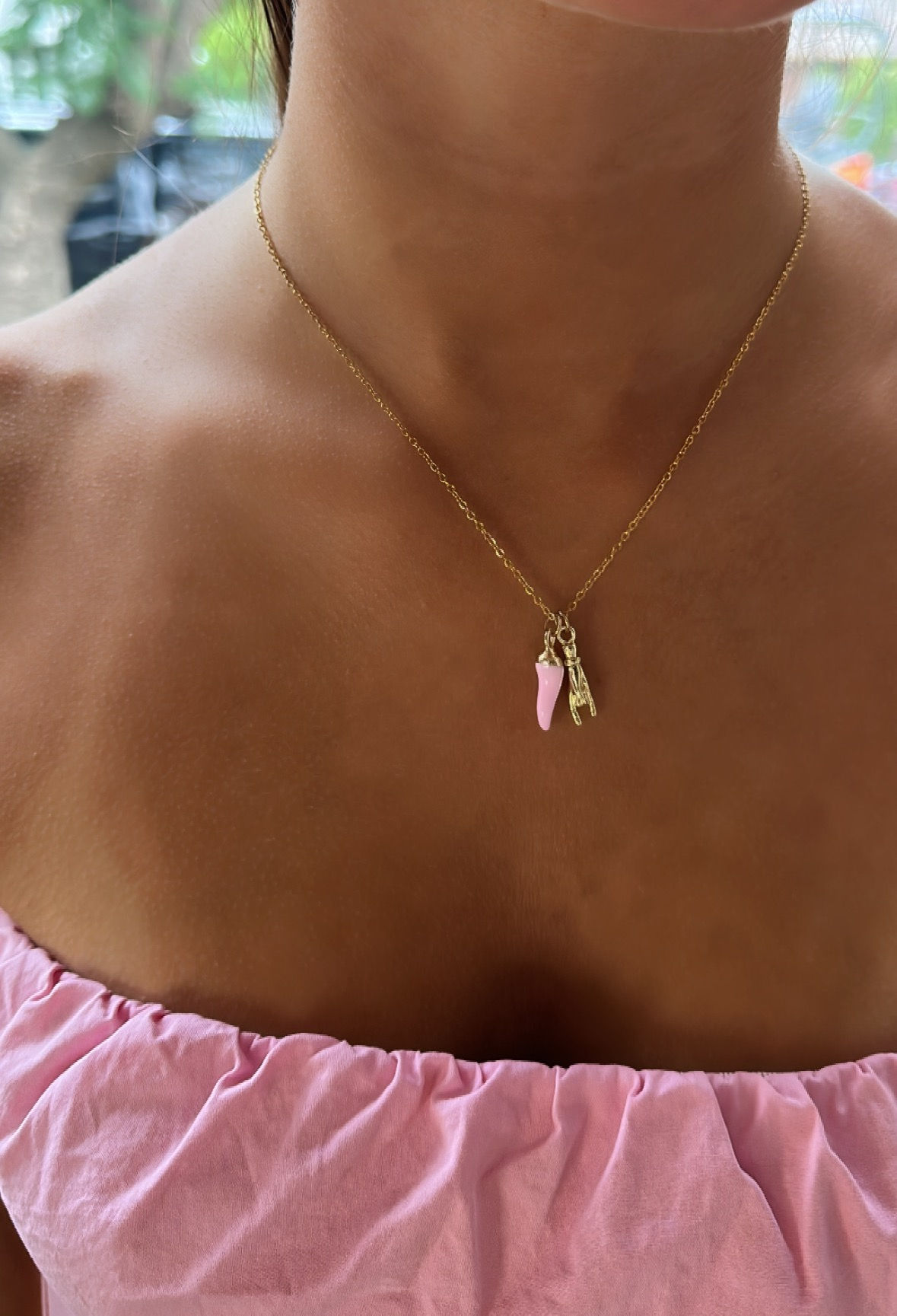Baby Pink Protection Necklace