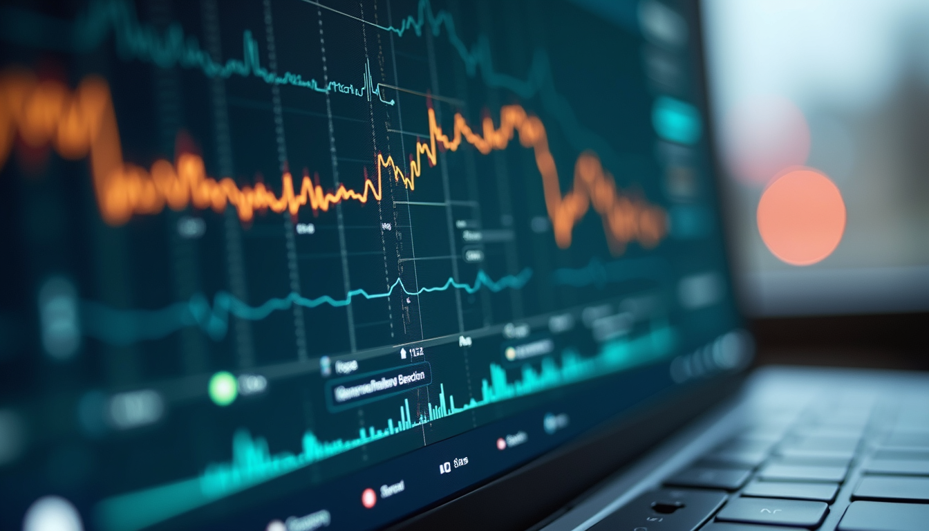 Close-up view of a digital roadmap on a laptop screen