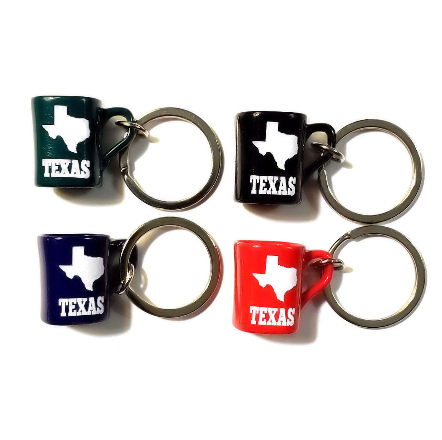 Texas Coffee Cup Keychain