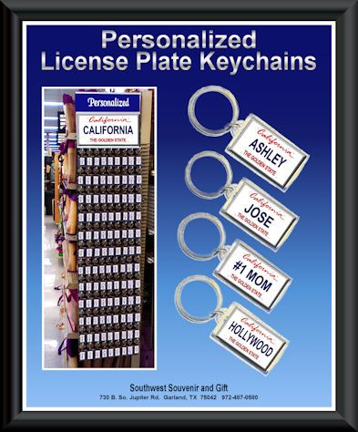 Custom License Plate Keychains