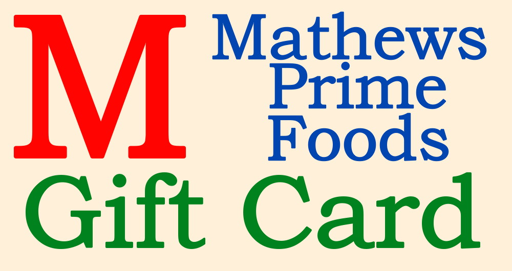 Gift Card Mathews Prime Foods