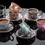 Thumbnail: Ahu Colorful Marble Design Silver Color Coffee Cups Set