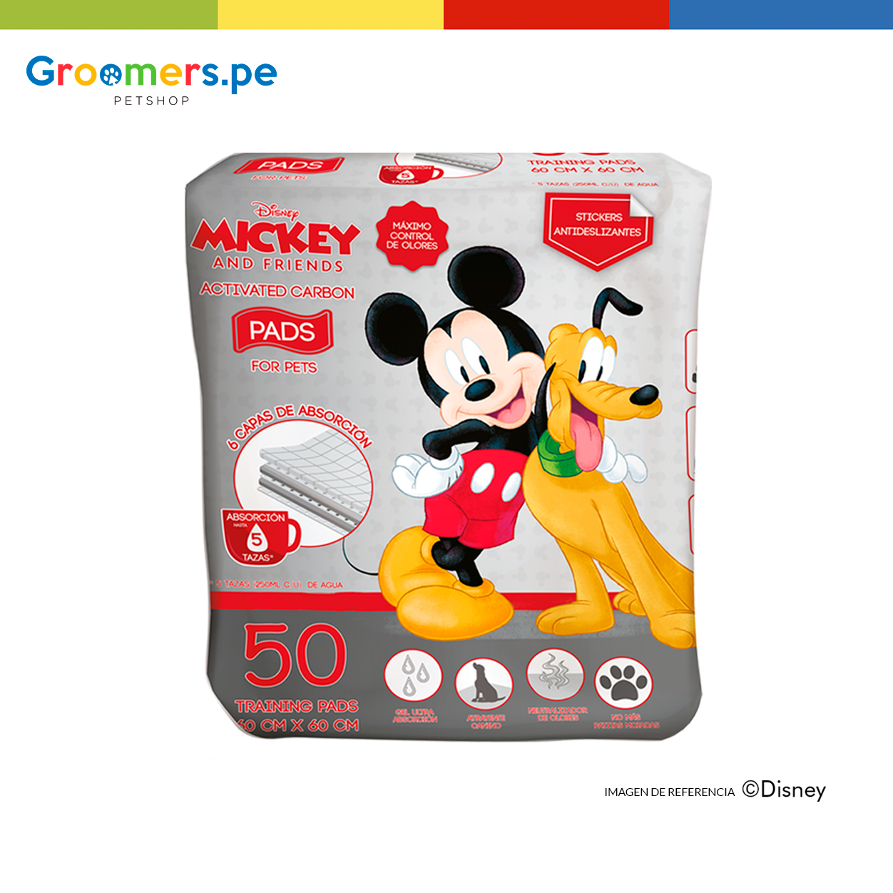 Pañales de Entrenamiento para Perros de Carbón Activado - 50 unidades