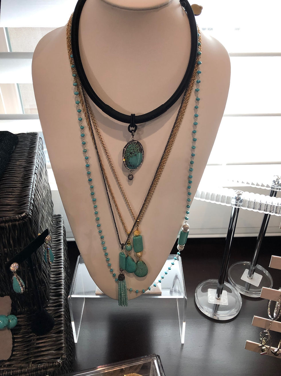 Turquoise Beads in a variety of settings
