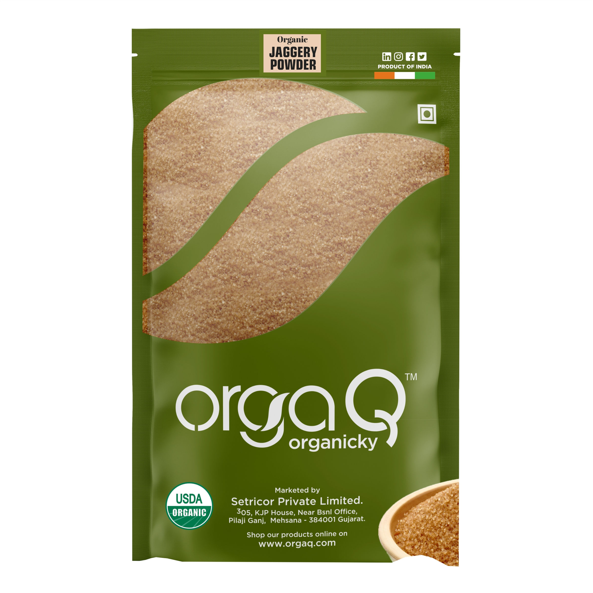 OrgaQ Jaggery Powder 500G
