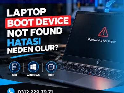 Laptop Boot Device Not Found Hatası