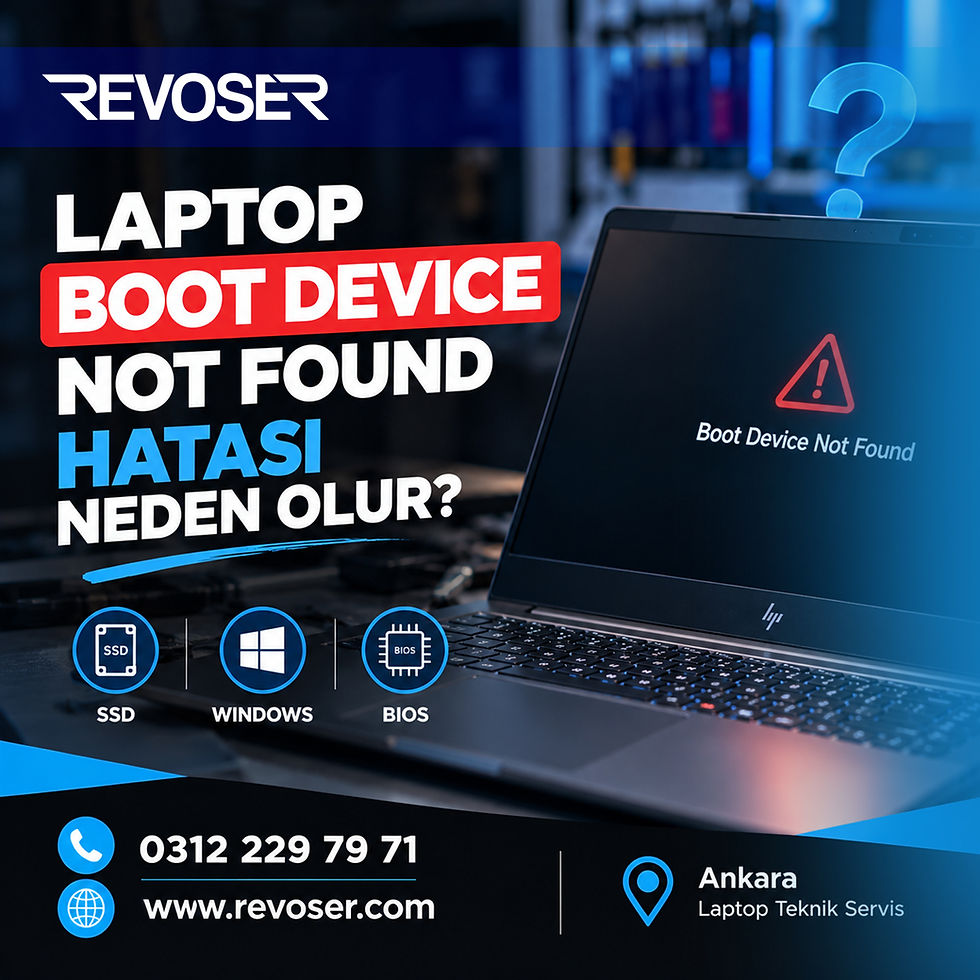 Laptop Boot Device Not Found Hatası