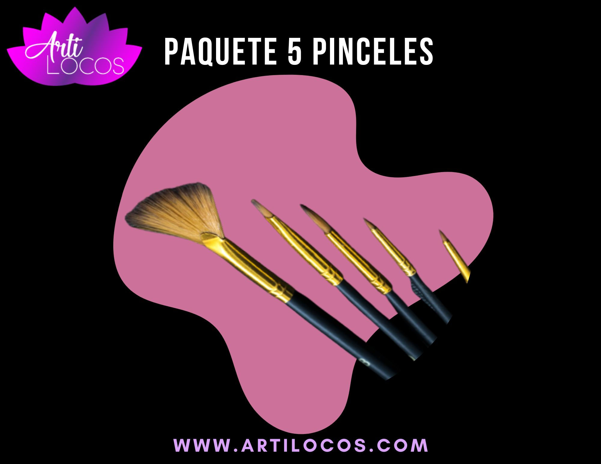 Kit de 5 Pinceles
