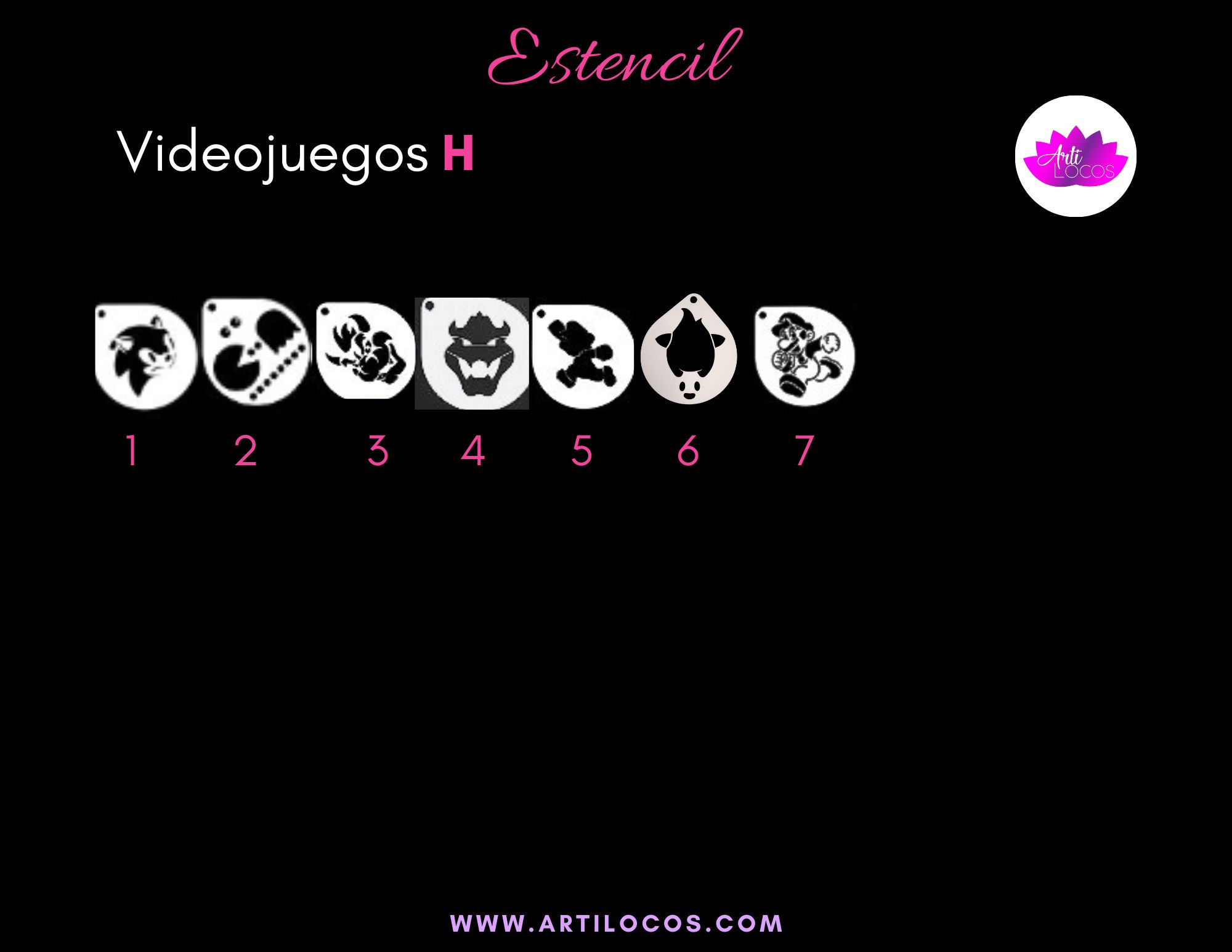 Estencil Videojuegos "H"