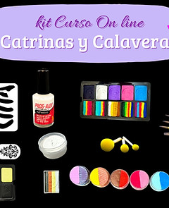 kit maquillaje profesional para catrinas y calaveras