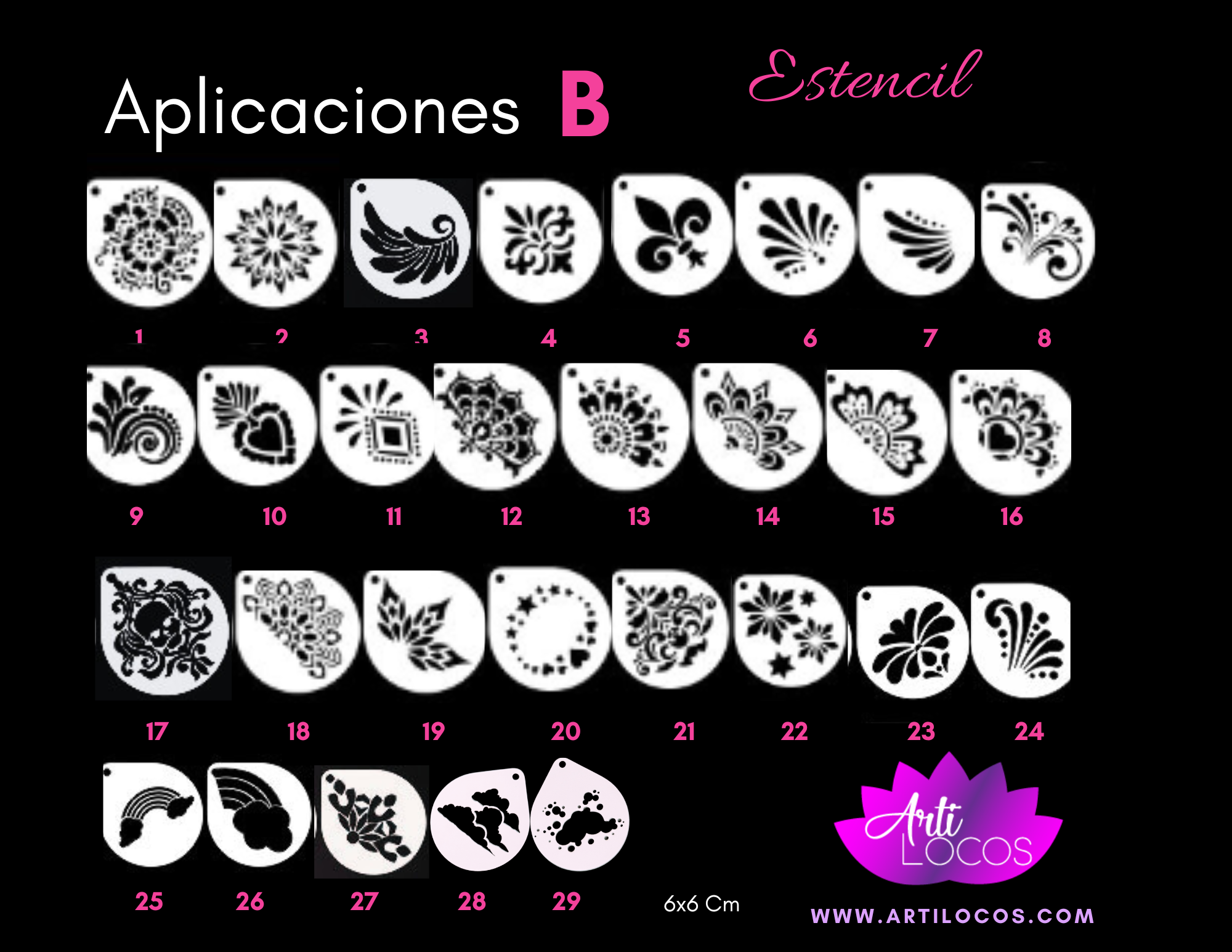 Estencil Aplicaciones "B"