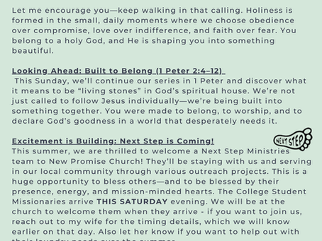 Life Together: May 19th, 2025