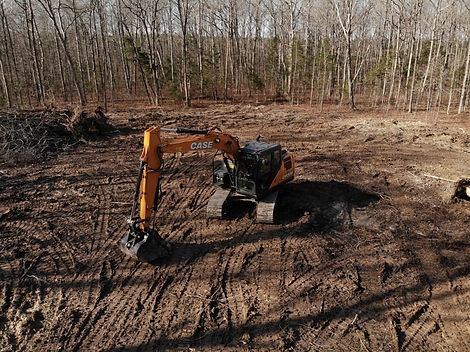 Land clearing with a Case CX130D