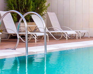 chairs by pool
