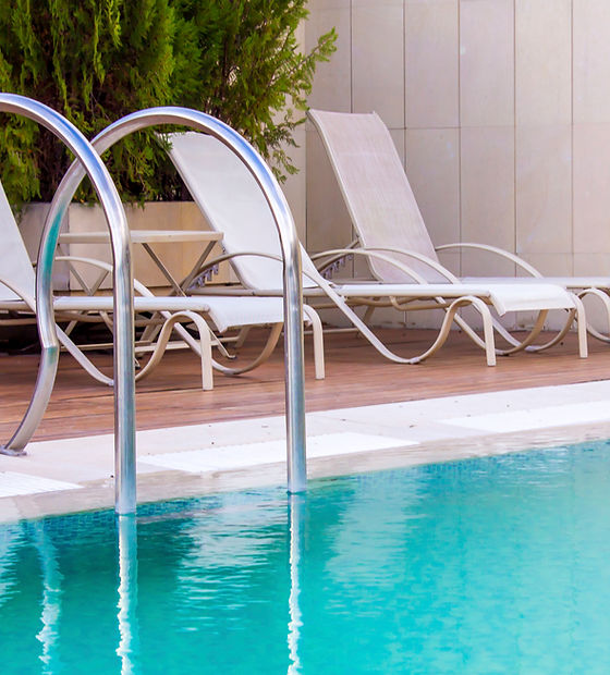 chairs by pool
