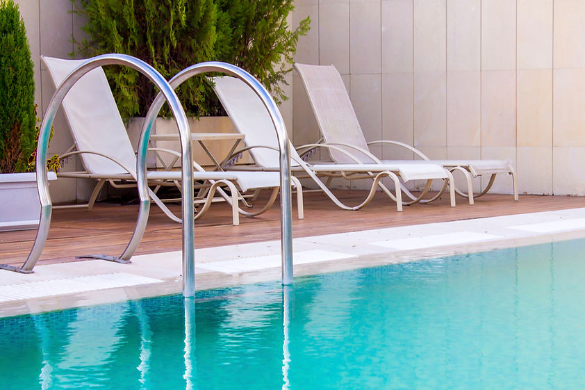 chairs by pool