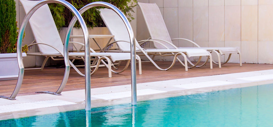 chairs by pool