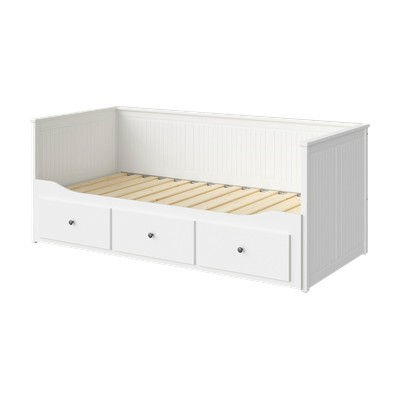 IKEA HEMNES Day-Bed Frame with 3 Drawers, White, 80x200cm